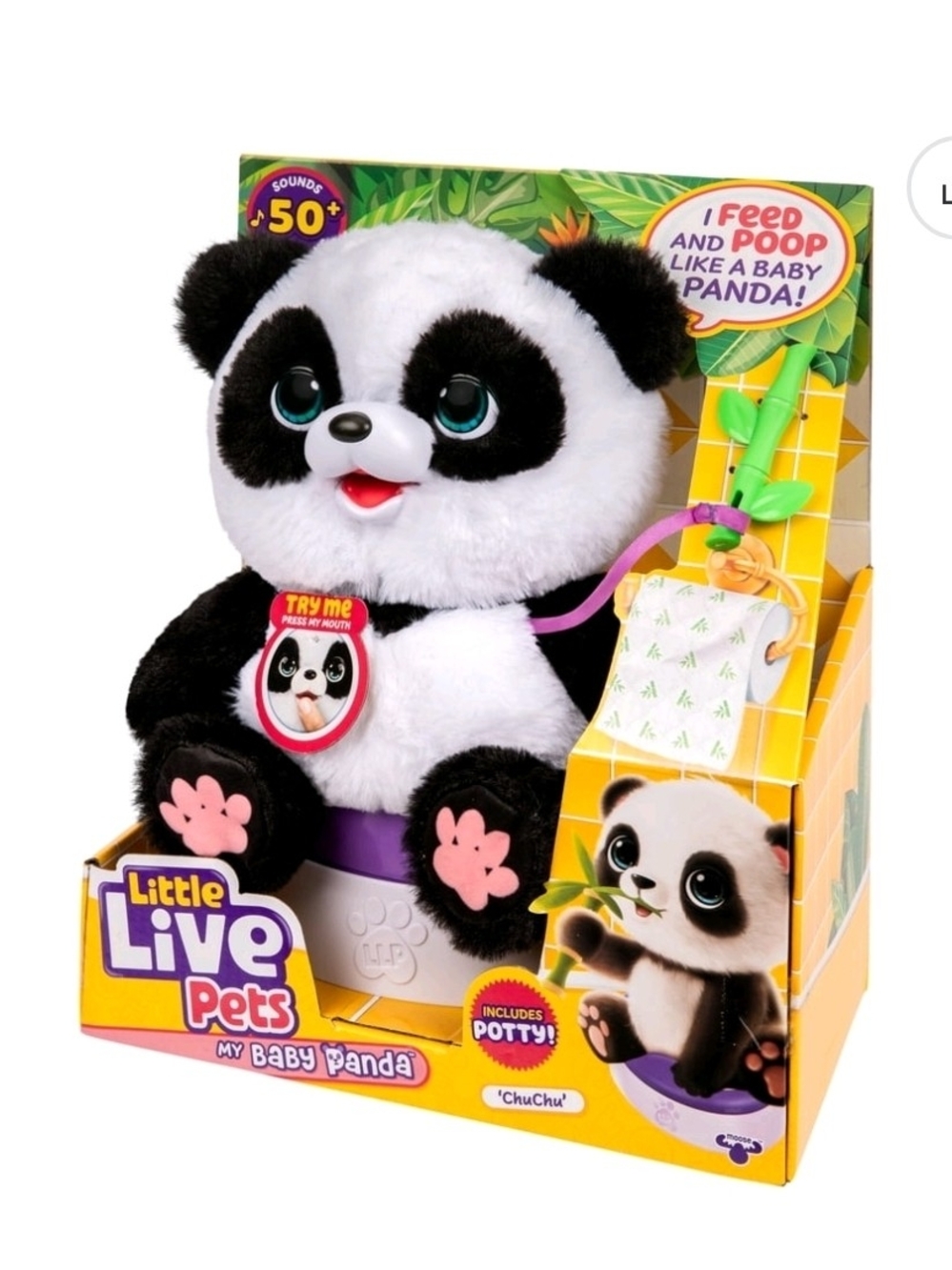 Little Live Pets My Baby Panda ChuChu, Interactive Pet, 50+ Sounds & Reactions - Picture 9 of 12
